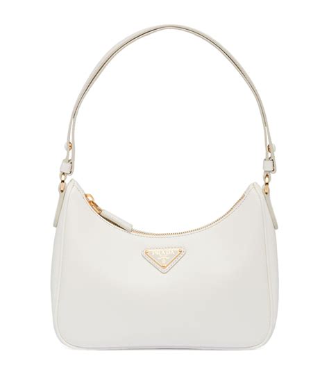 prada white saffiano leather bag|prada nylon shoulder bag price.